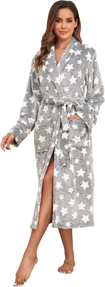 Plush Soft Robes for Women Lightweight and Warm SPA & Bath Robes Female for Mom Wife and Girl Friend