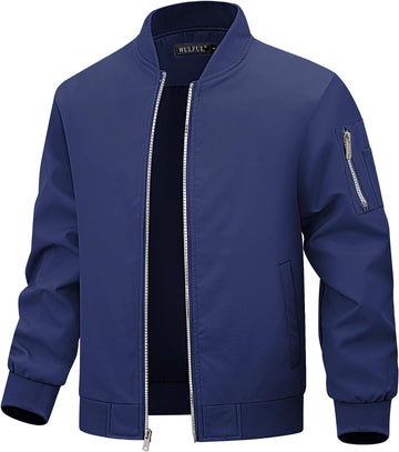 Boy's Bomber Jackets Kids Spring Fall Zip Up Varsity Windbreak Jackets