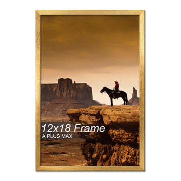 12x18 Picture Frame Gold Light Weight Wall Mount
