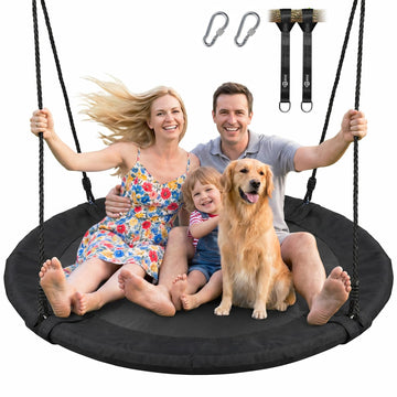 48" Large Saucer Tree Swing, 700lbs Round Swing for Kids Adults