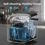 Countertop Ice Maker Machine, 8 Ice Cubes in 6 mins, 26lb/Day Ice with 2 Sizes- Portable Mini, Energy Saving &