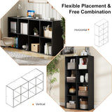 8 Cube Storage Organizer - Open Cube Bookshelf with 4 Removable Back Panels, Display Storage Bookcase, Entrance Hall
