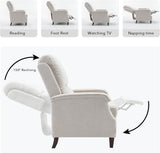 Recliner Chair, Fabric Recliner with Soft Armrest