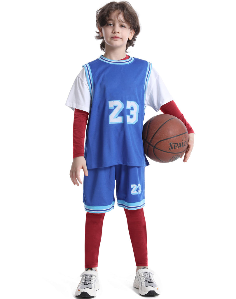 Kids Thermal Underwear Set, Fleece Lined Long Johns Base Layer Red