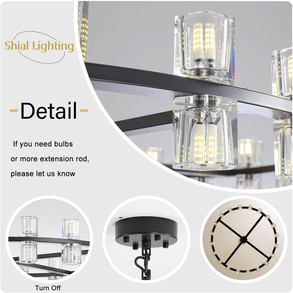 Inspired Arcachon Style Round Wagon Wheel Chandelier, 32" 32-Light Gold, Extended 32" Chain — Foyer, Dining & Living Room