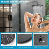 Round Rainfall Shower Head High Pressure Stainless Steel Waterfall Large Rain Shower Head Ultra Thin Design,Oil Rubbed