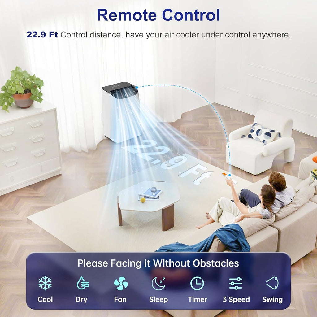 Inverter 16000BTU Portable Air Conditioners with Remote, Free Stand Cooling Portable AC Unit for Room up to 800 sq.ft