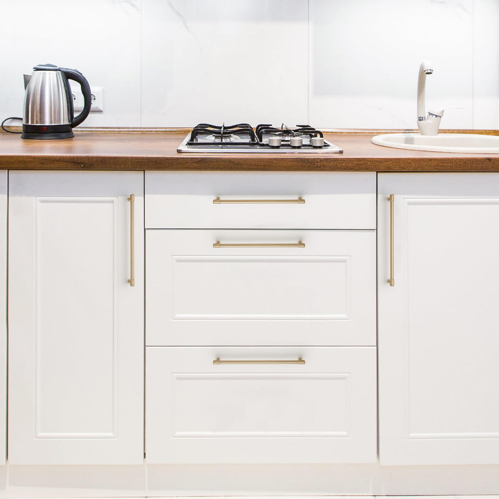 Champagne Bronze Kitchen Pulls Cabinet Handles 10 Inch 2 Pack
