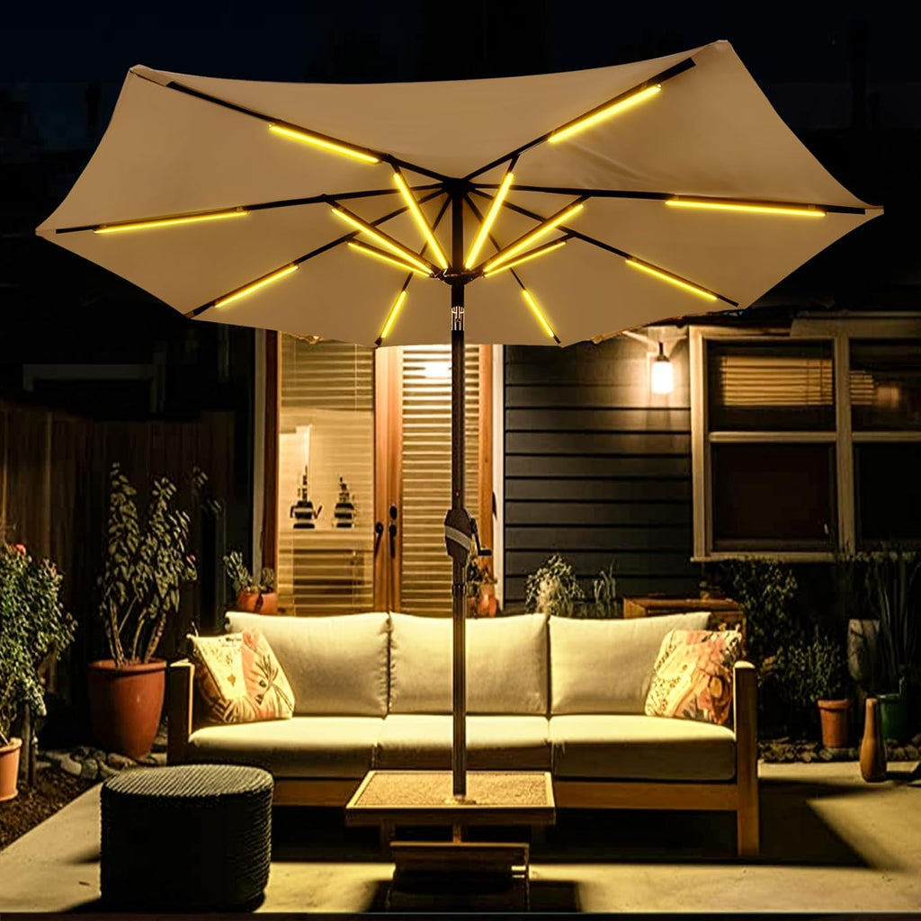Outdoor Patio Umbrella Lights, 1000 Lumens 15W Warm White LED