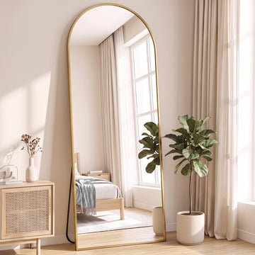 Arched Full Length Floor Mirror 68"x26", Body Standing Mirror
