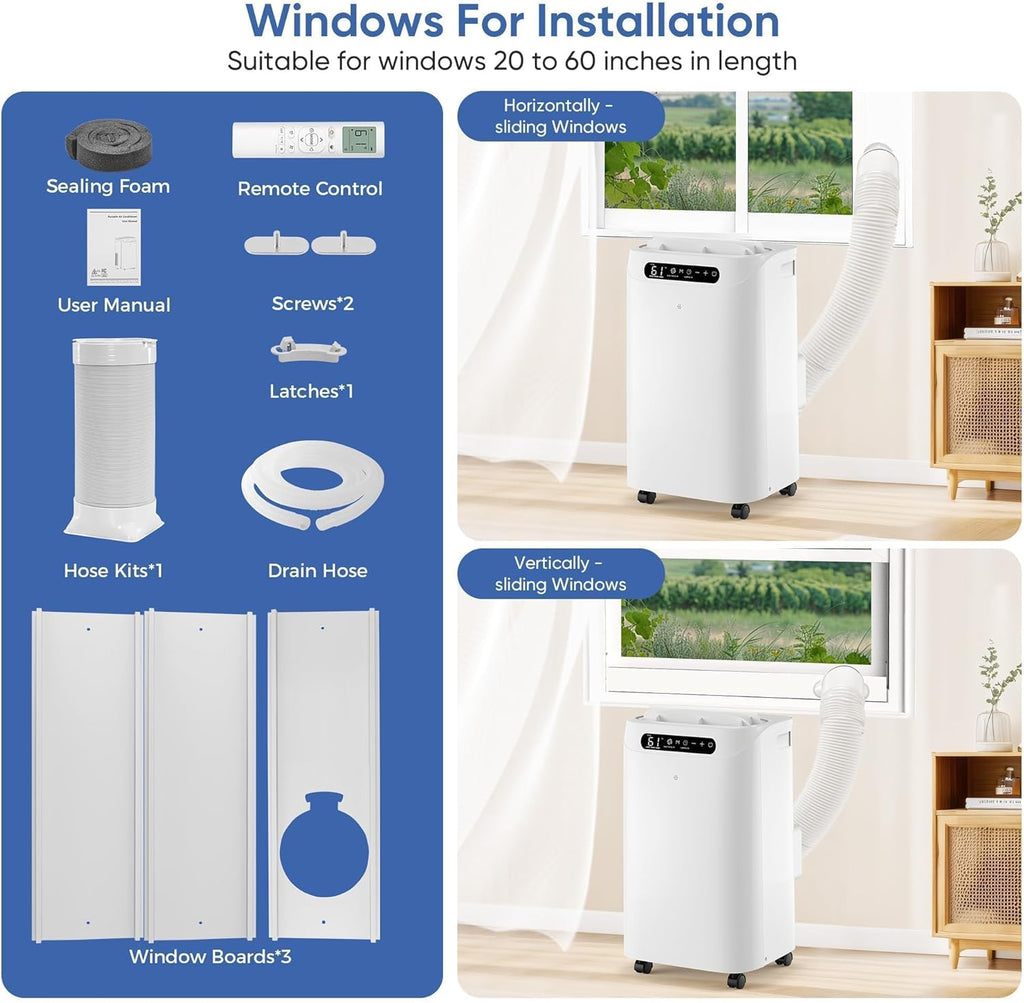 14000 BTU Portable Air Conditioners, Cools Up to 700 Sq.Ft, Portable AC Unit with Remote Control, Cooling, Fan