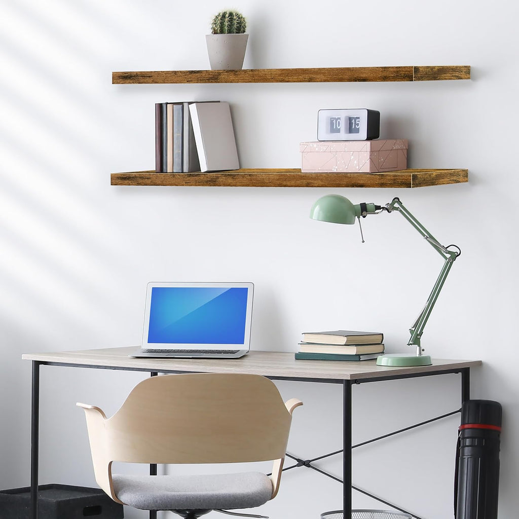 Floating Shelves for Wall - 48 Inch Long Bathroom Shelves, Wall Decor & Book Storage - Mounted Floating Shelf with