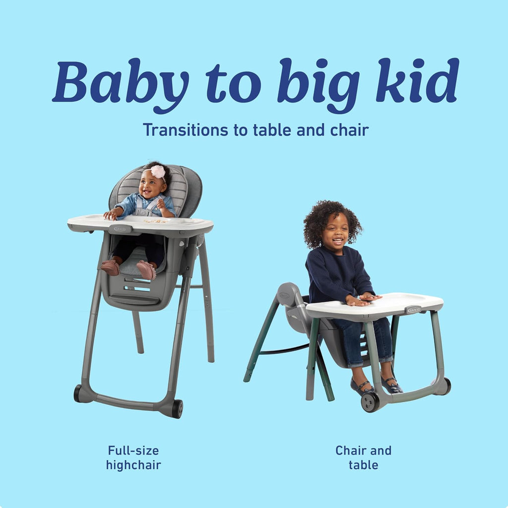 Table2Table Premier Fold 7 in 1 Convertible High Chair | Converts to Dining Booster Seat Kids Table and More Maison