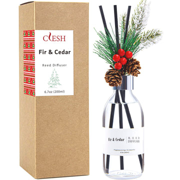 Reed Diffuser Set, 6.7 oz Cedar Scented Diffuser with Sticks, Home Fragrance Reed Diffuser Shelf Decor