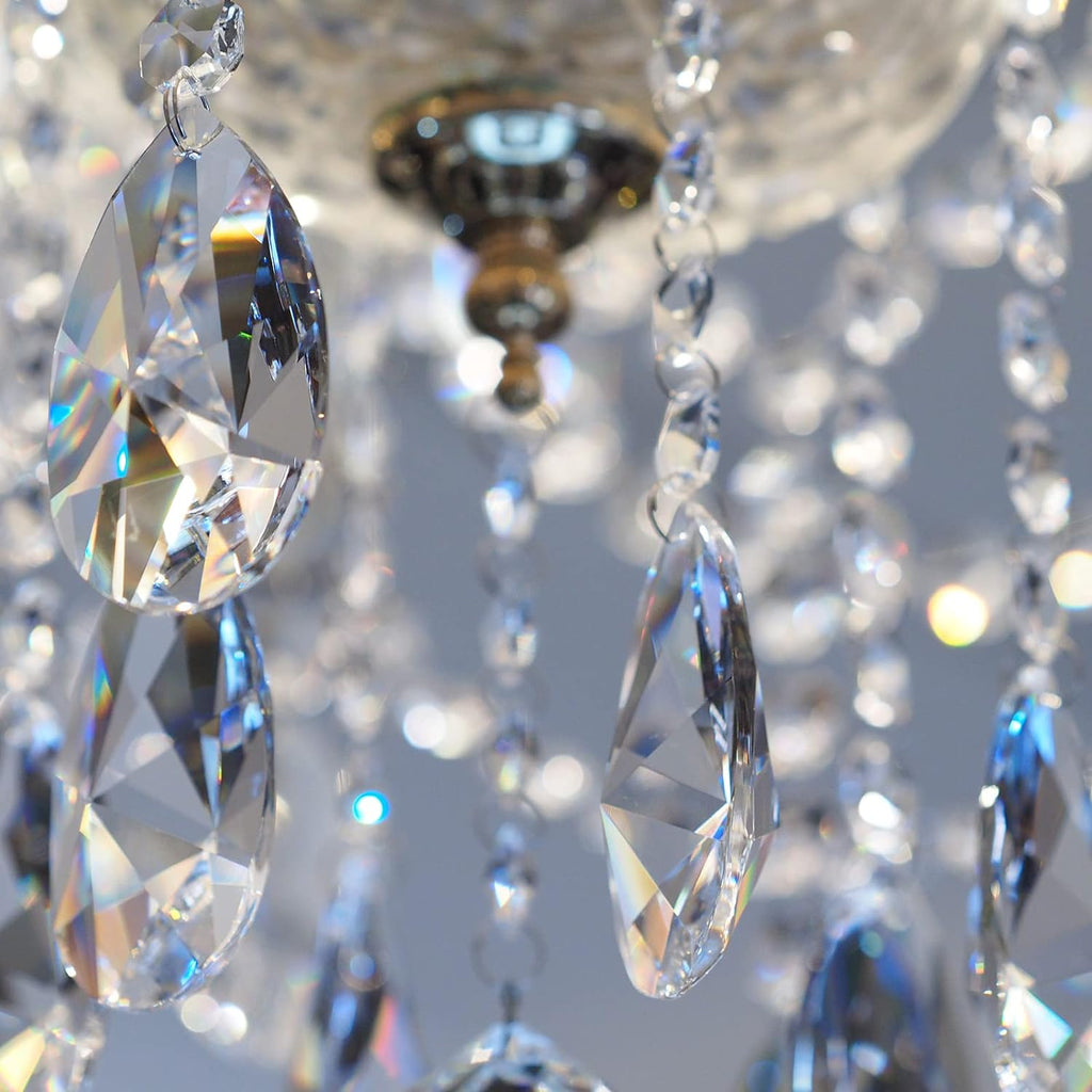 24 Pcs Teardrop Chandelier Prisms Candle Chandelier Crystal Pendants Glass Pendant Beads 1.5" for Chandelier Lights