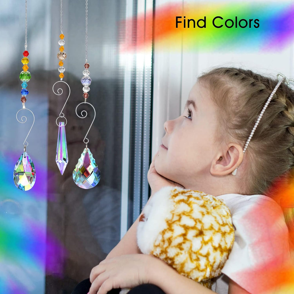 Crystal Suncatchers Hanging Crystals Ornament Sun Catcher with Chain