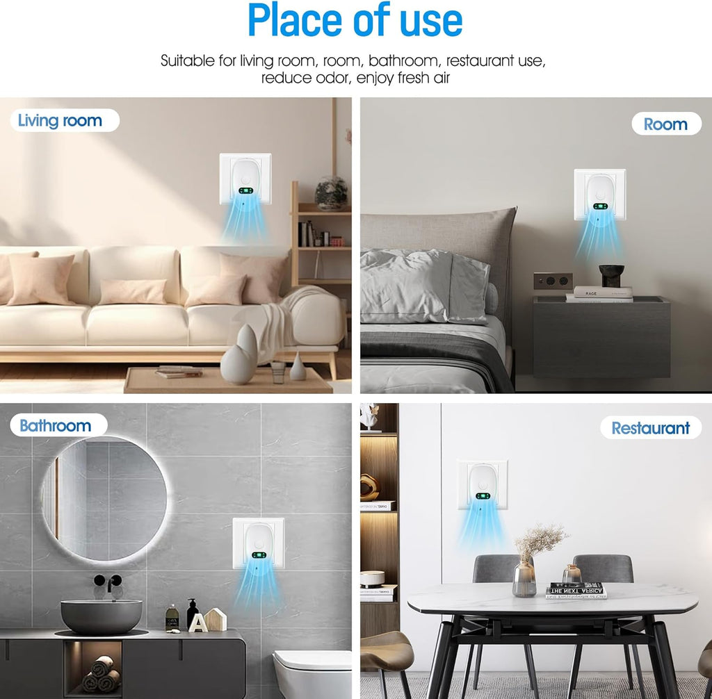 Air Ionizers for Home,4-Pack Negative Ion Air Purifiers & Odor Eliminators Quiet Plug-in Compact Fre