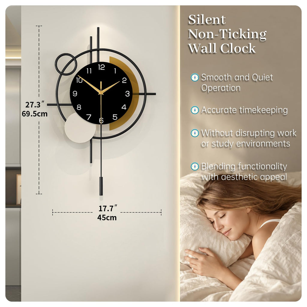Large Wall Clock Decor Modern Wall Clock Pendulum