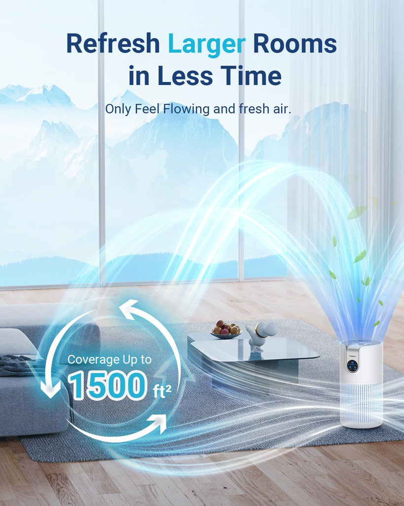 Air Purifiers for Home Large Room Up to 1500ft² with Aromatherapy, HEPA Air Purifier for Bedroom Pet