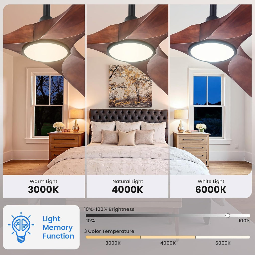 72 Inch Ceiling Fan with Light and Remote Control