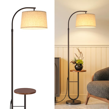 Modern Arc Floor Lamp, Adjustable Height, 3-Color Bulb