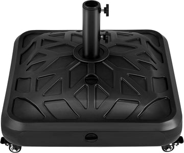 Fillable Mobile Umbrella Base, Heavy Duty Patio Umbrella Pole Holder 4 Wheels