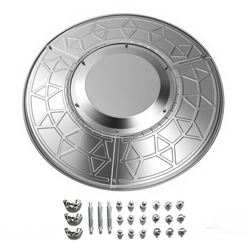 Patio Heater Reflector Shield, Outdoor Heater Top Replacement - 3-Hole Mount, 30" Dia Round
