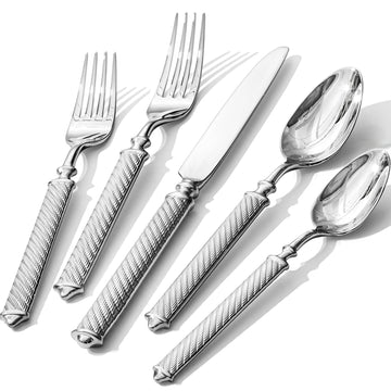 Silverware Set, 5 Piece Flatware Set, 18/10 Stainless Steel