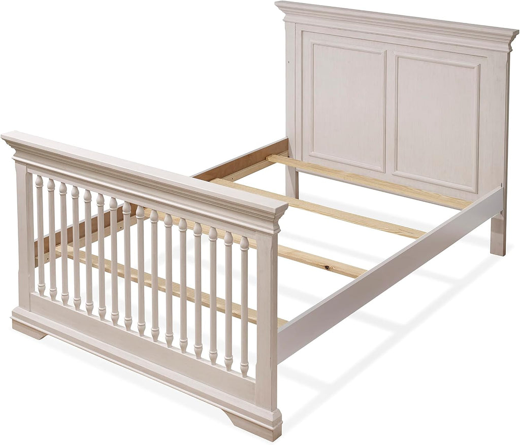 Crib,Classic 4-In-1 Convertible Crib,Brushed Ivory Crib Made of Wood,Non-Toxic Finish, Wooden Baby