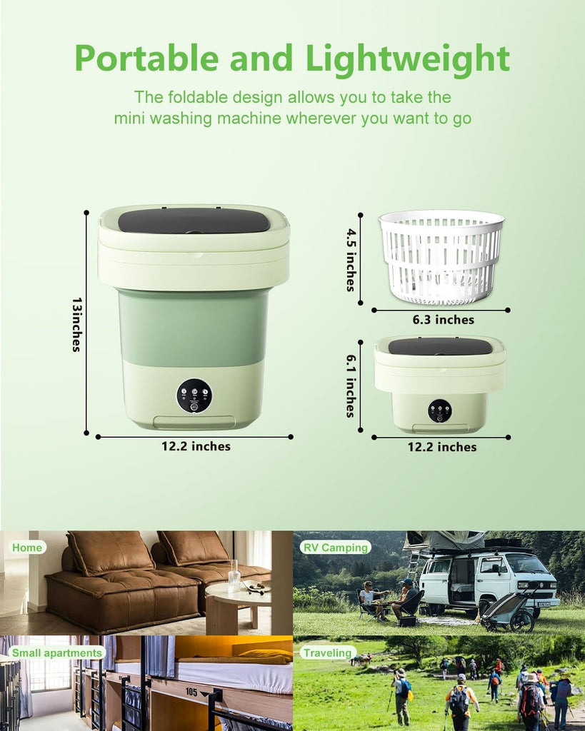 Portable Washing Machine, Mini Washer,16L Upgraded Large Capacity Foldable Washer.Deep Cleaning of Underwear, Baby