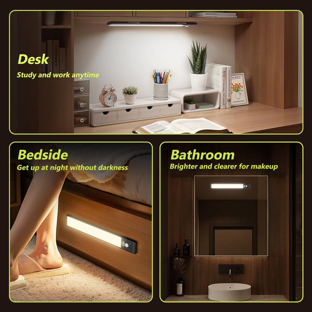 10" Wireless Under Cabinet Lights with Digital Display