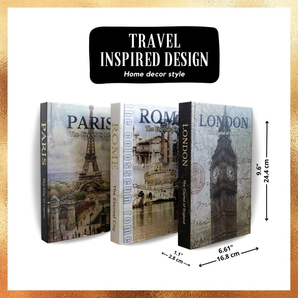 Decorative Books Decor, Beautiful Set of 3. Decorative Boxes, not pages inside. Libros Decorativos para Mesa de