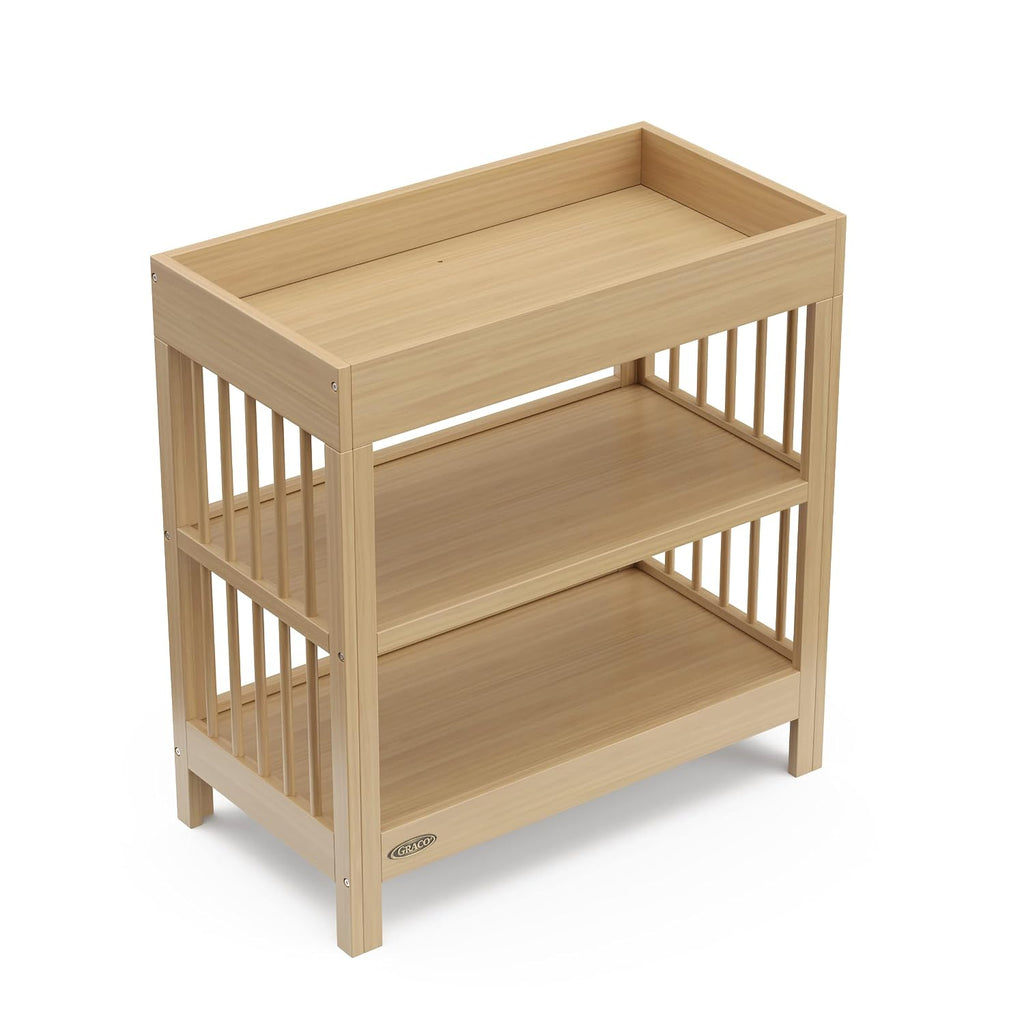 Changing Table with Water-Resistant Changing Pad, Driftwood | GREENGUARD Gold Certified, Includes Bonus