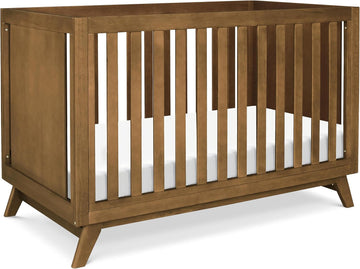 Otto 3-in-1 Convertible Crib in Walnut, Greenguard Gold Certified | Converts to Toddler Bed & Daybed, 4 Adjustable
