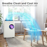14,000 BTU Portable Air Conditioner & Heater, 4-in-1 AC Unit with Dehumidifier, Fan, UV