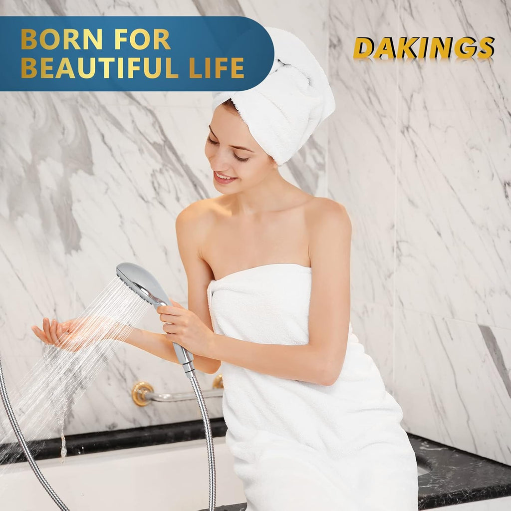 6 Spray Modes High Pressure Handheld Showerhead Set Upgraded 5 Inches Shower Head with Handheld Spray Premium Chrome