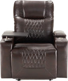 Electric Recliner Chair with USB Charge Port, 360 Swivel Tray Table, Hand in-Arm Storage, and Cup Holders
