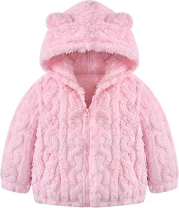 Toddler Fleece Jacket Girls Warm Coats Winter Outerwear 2-6 Years