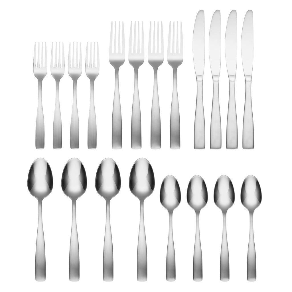Madison Satin 20-Piece 18/0 Silverware Set for 4, Flatware