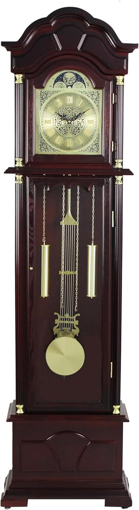 72 Inch Floor Standing Grandfather Clock, Cherry Finish