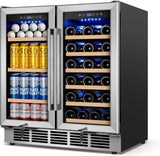 30" Wine and Beverage Refrigerator - Dual Zone Wine and Beverage Cooler