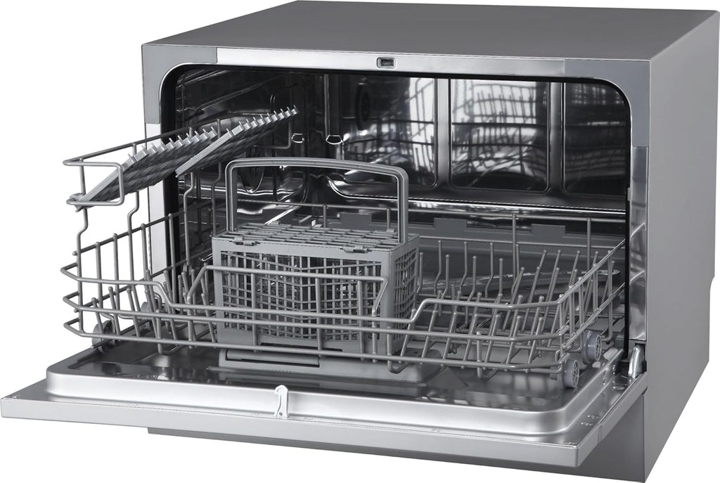 DWP63 21-5/8 Inch Wide 6 Place Setting Countertop Dishwasher - Silver