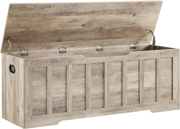 51.2" Storage Chest Extra Large,Storage Bench with 2 Safety Hinges,Shoe Bench,51.2 * 15.7 * 19.1 inches,Wooden Trunk
