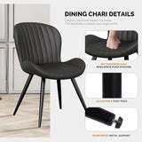 Nalupatio Dining Chairs Set of 2, Modern Dining Room Chairs Comfy Backrest Thick Upholstered Kitchen Chairs 19IN