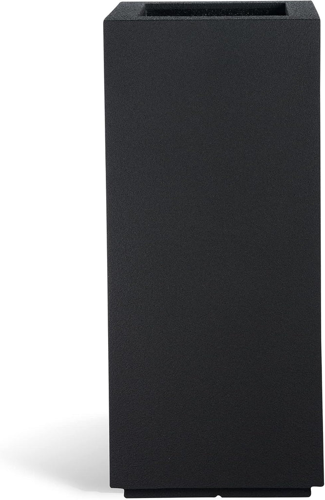 Kensington Tall Modern Outdoor/Indoor Column Planter - 16" x 16" x 36" H - Lightweight Weather Resistant Stone-Look