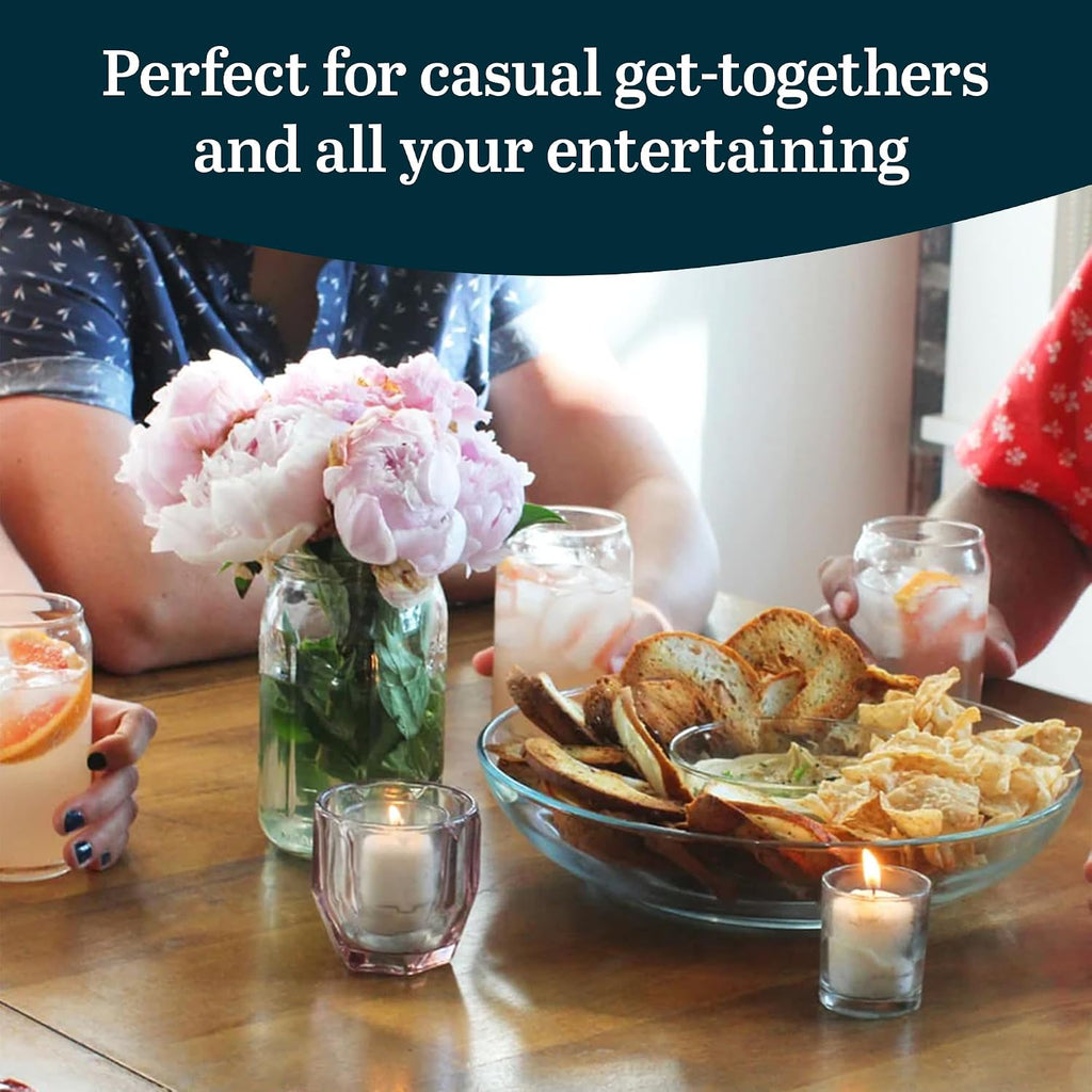 Classic Can Shaped Drinking Glasses Set of 4, Clear Kitchen Glass Tumbler, 16 Oz, Dishwasher Safe Glass Cups Set for
