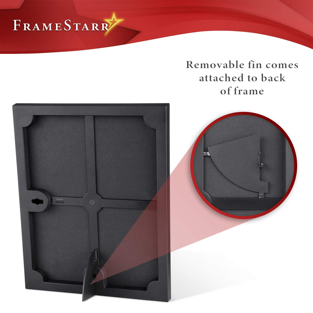 8x10 Picture Frames - Black, 3 Pack - Modern Style, Harmony Collection