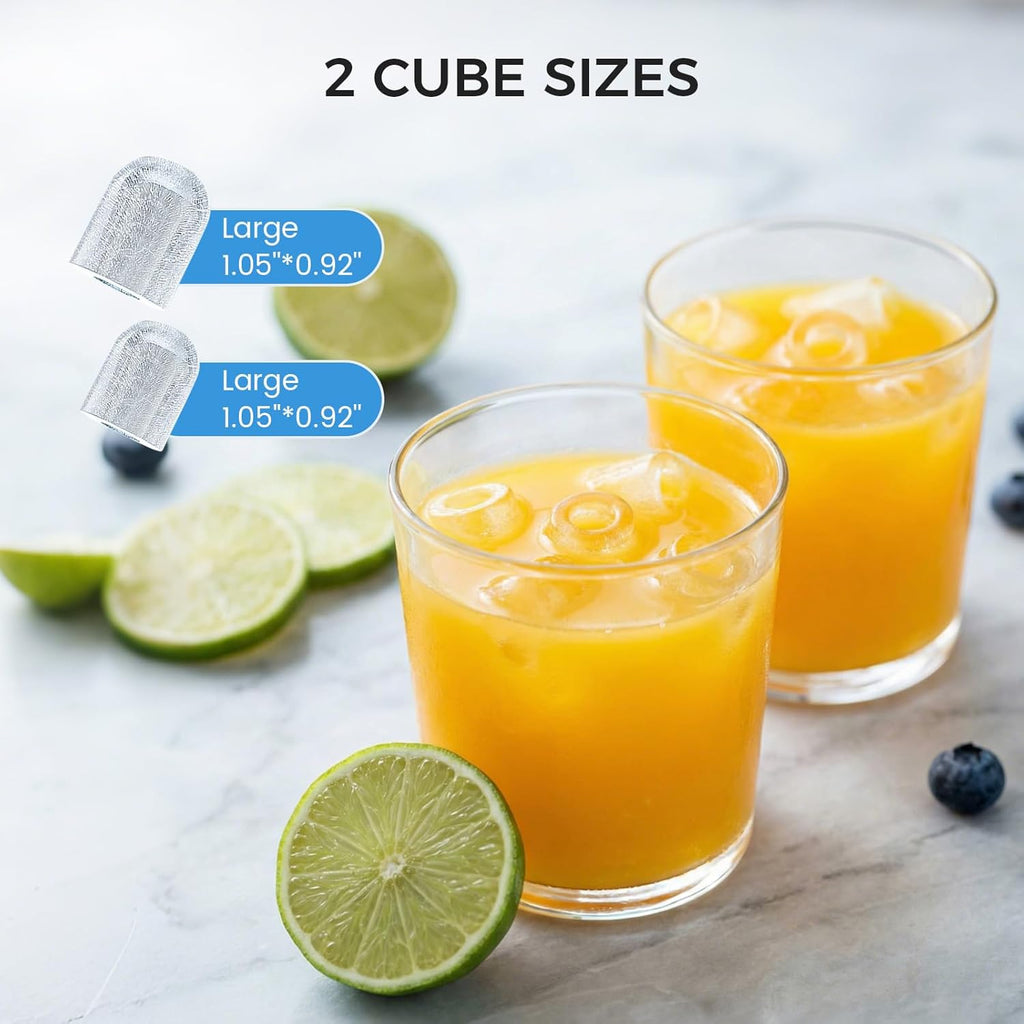 Ice Maker Countertop, Portable Ice Machine with Self-Cleaning, 8 Cubes in 6 Mins, 26 lbs/24Hrs, Quiet Commercial