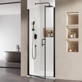 Pivot Shower Door, 34 in. W x 72 in. H Hinged Single Panel Swing Glass Shower Door with SGCC 1/4" Clear Tempered