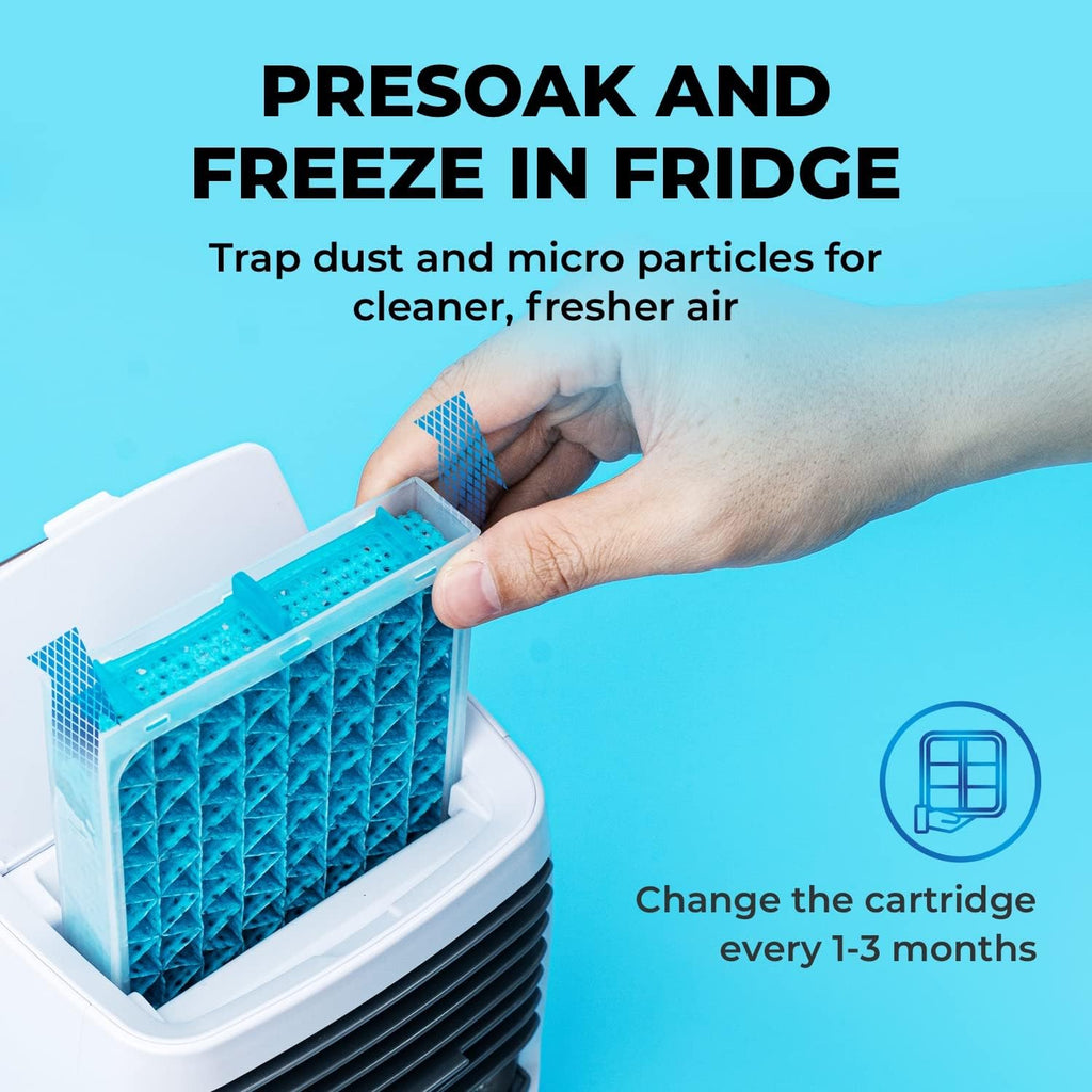 2.0 Evaporative Air Cooler for Room - 4-Speed Mini Portable Swamp Coolers with Humidifier | Indoor Personal Cooling